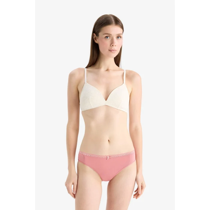 Defacto E7663 Bordo Dantel Detaylı 3lü Brief Külot-Fall in Love