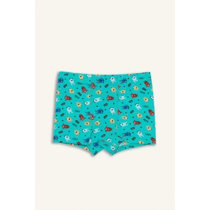 Defacto E6872 Beyaz Erkek Çocuk Canavar Baskılı 3lü Boxer