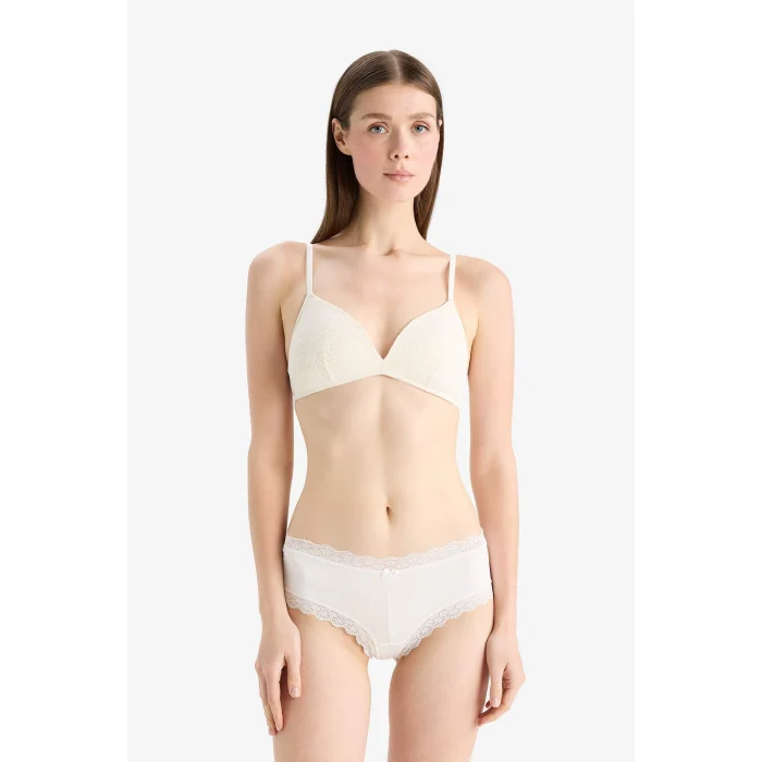 Defacto E4217 İndigo Dantel Detaylı Micro 3lü Hipster Külot-Fall in Love