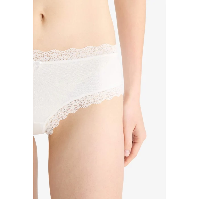 Defacto E4217 İndigo Dantel Detaylı Micro 3lü Hipster Külot-Fall in Love