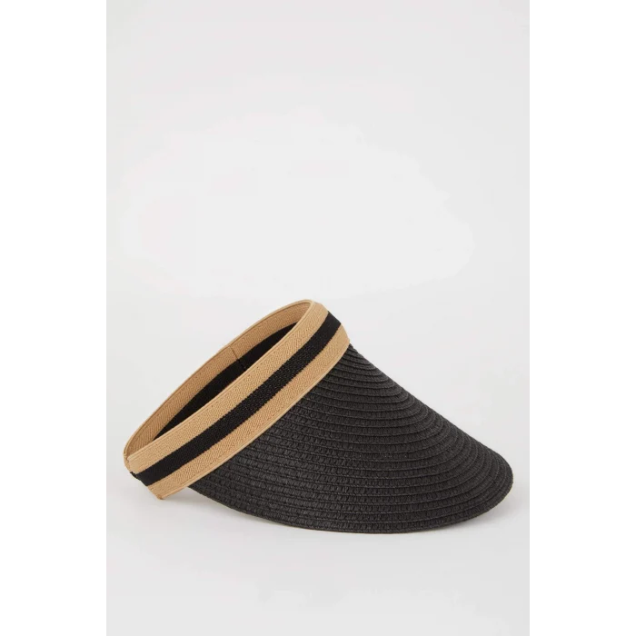 Defacto M8903 Siyah Kadın Hasır Şapka