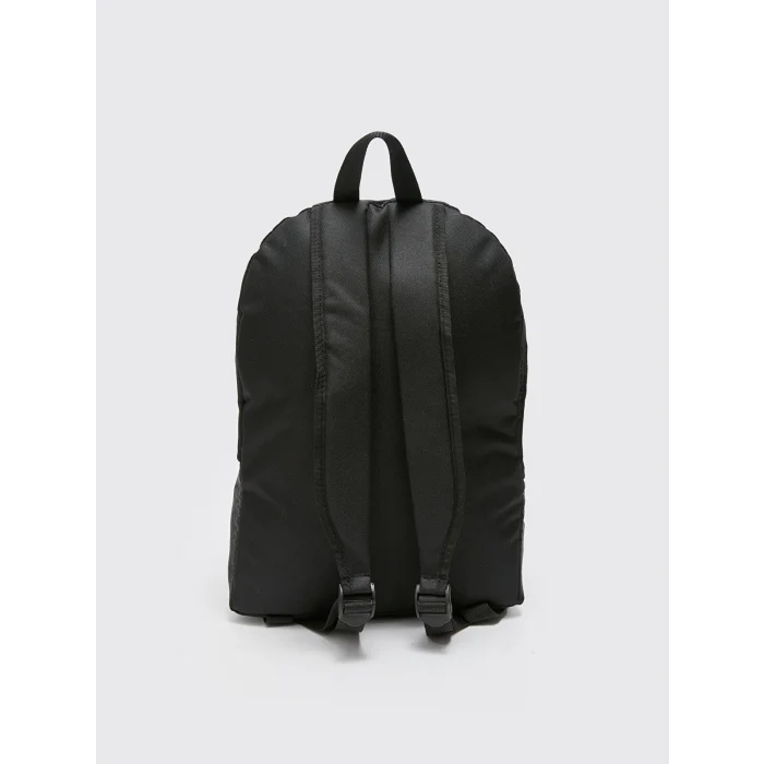 LCW ACCESSORIES Siyah Etiket Baskılı Kadın Sırt Çantası