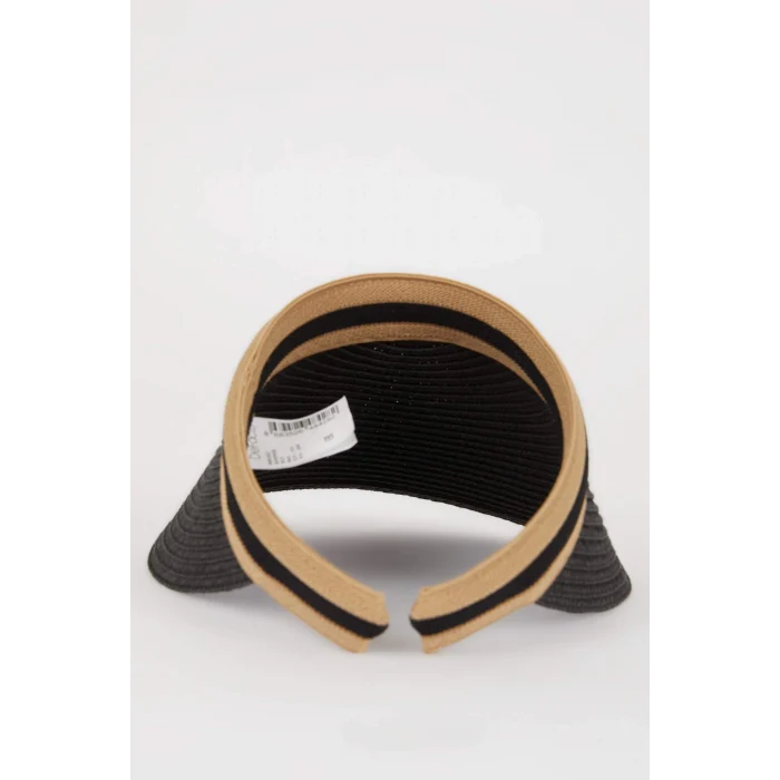 Defacto M8903 Siyah Kadın Hasır Şapka