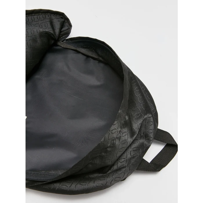 LCW ACCESSORIES Siyah Etiket Baskılı Kadın Sırt Çantası