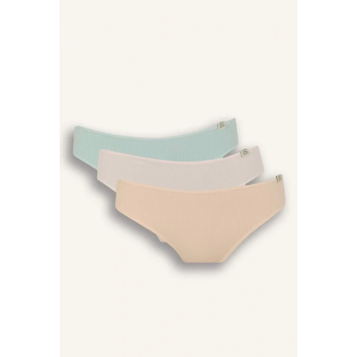 Defacto D6404 Yeşil Ribana 3lü Askılı Brief Külot-Fall in Love