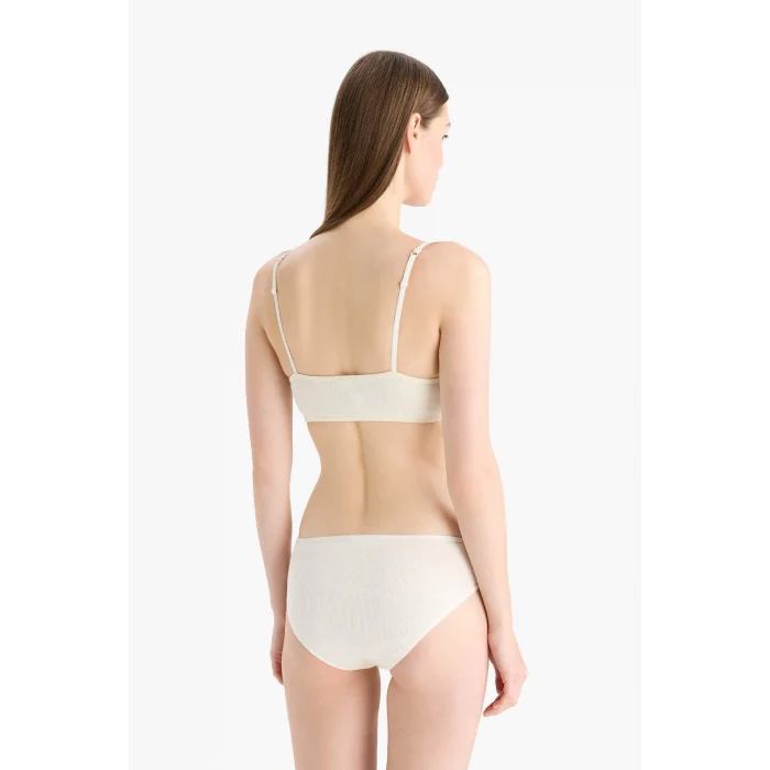 Defacto D6404 Gri Ribana 3lü Askılı Brief Külot-Fall in Love