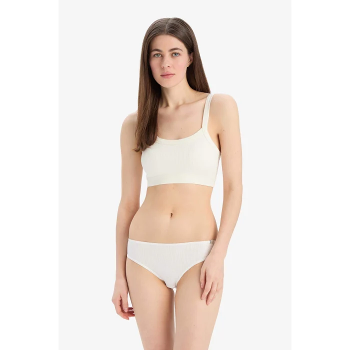 Defacto D6404 Bej Ribana 3lü Askılı Brief Külot-Fall in Love