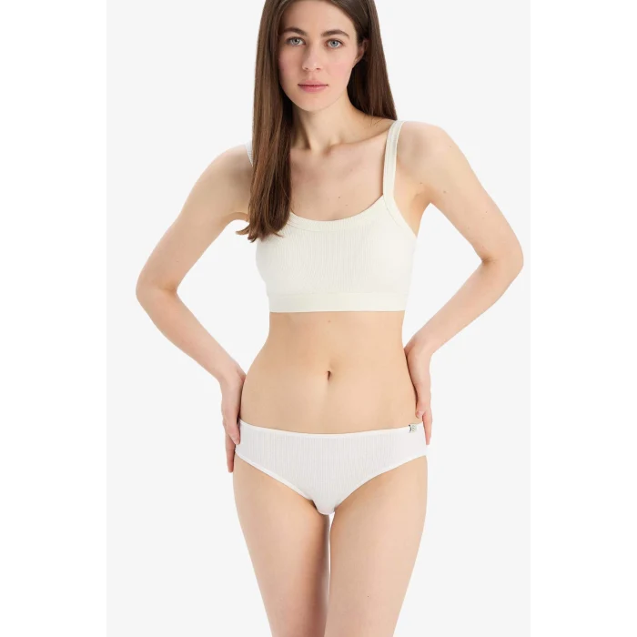 Defacto D6404 Bej Ribana 3lü Askılı Brief Külot-Fall in Love