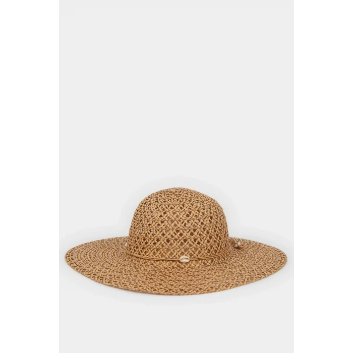 Defacto M8811 Bej Kadın Hasır Şapka