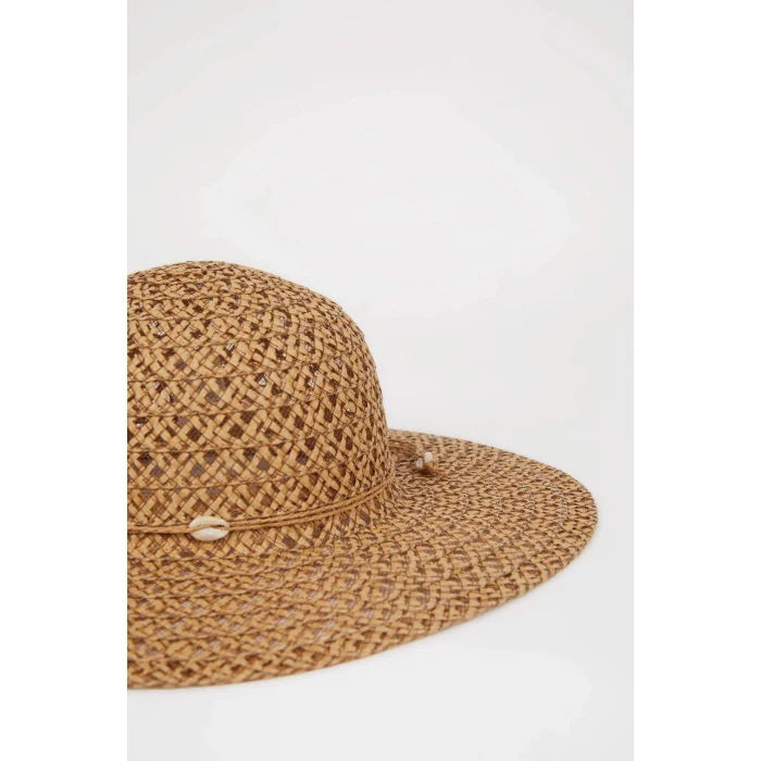 Defacto M8811 Bej Kadın Hasır Şapka