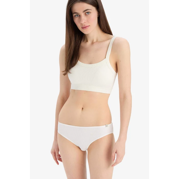 Defacto D6404 Bej Ribana 3lü Askılı Brief Külot-Fall in Love