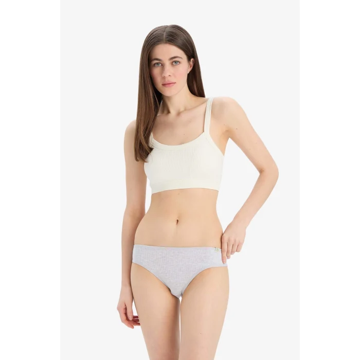 Defacto D6404 Bej Ribana 3lü Askılı Brief Külot-Fall in Love