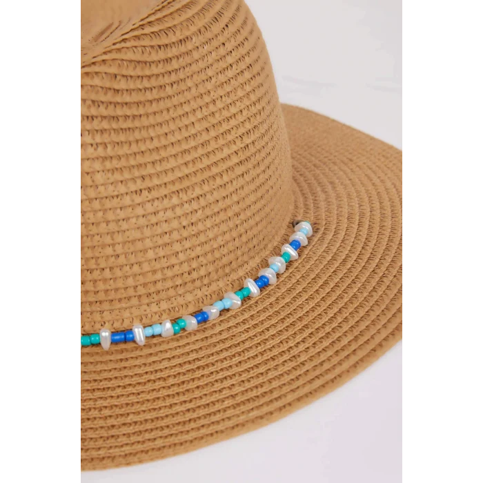 Defacto D9469 Kahve Kadın Hasır Şapka