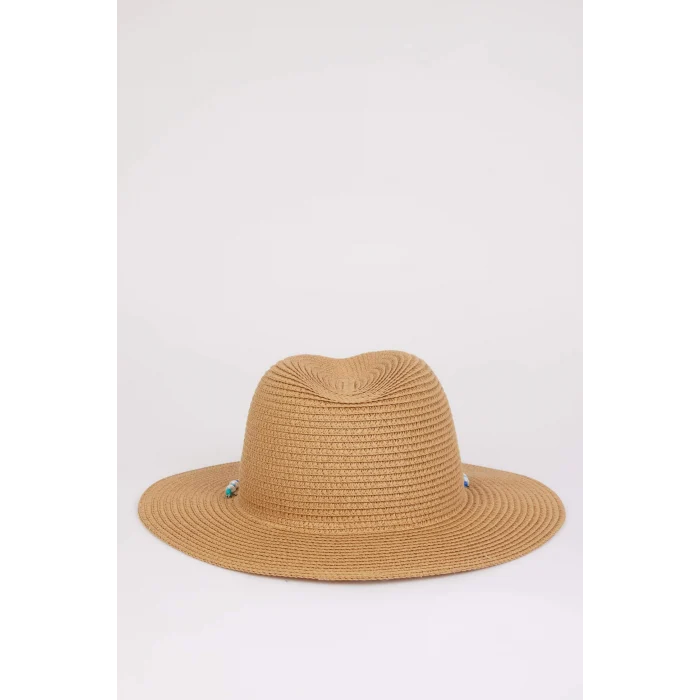 Defacto D9469 Kahve Kadın Hasır Şapka