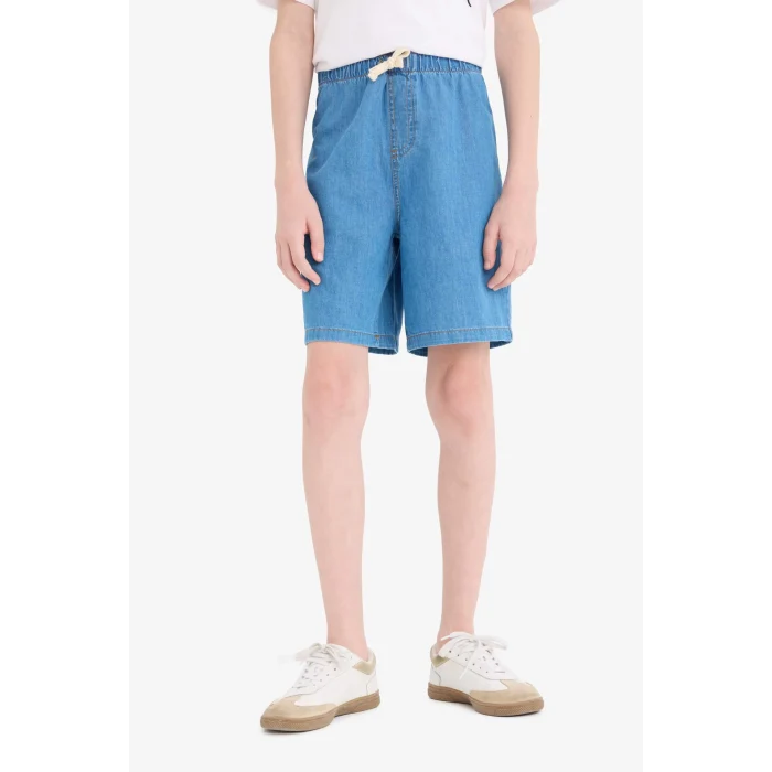 Defacto D8575 Mavi Erkek Çocuk Jean Şort