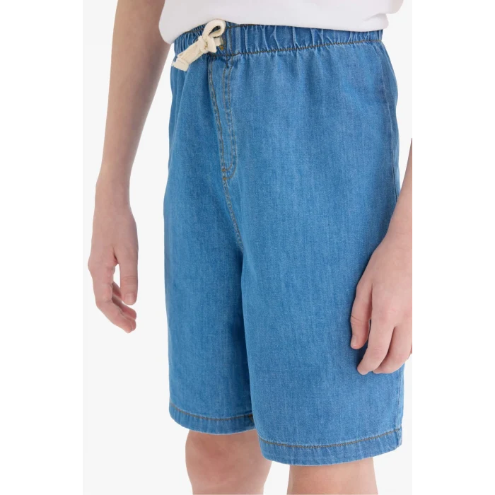 Defacto D8575 Mavi Erkek Çocuk Jean Şort