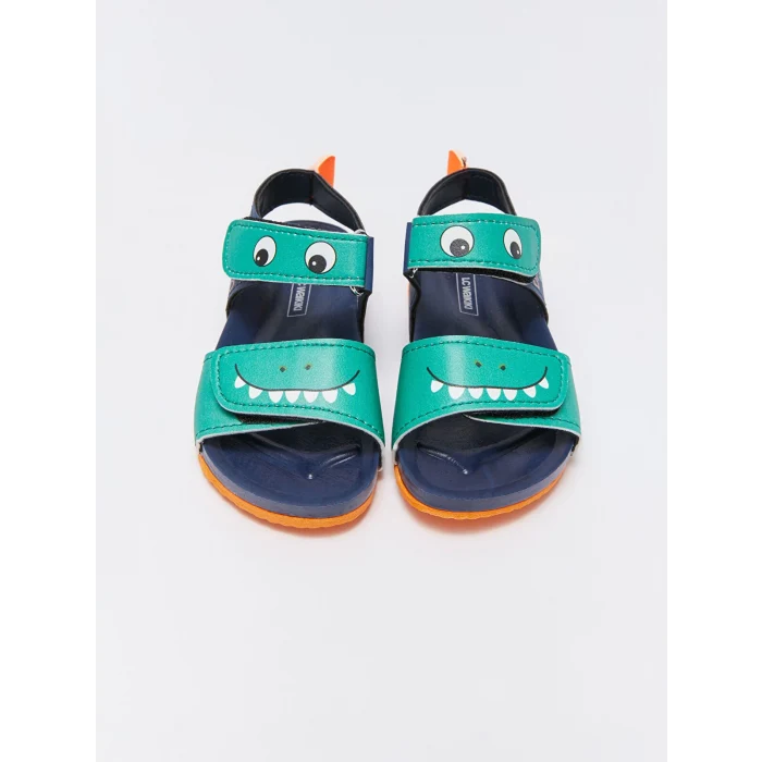 LCW STEPS Lacivert Tek Bantlı Baskılı Erkek Bebek Sandalet