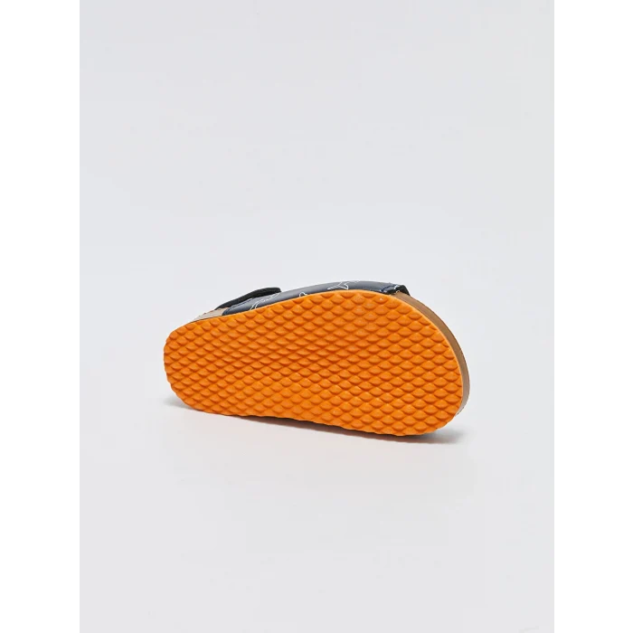 LCW STEPS Lacivert Baskılı Cırt Cırtlı Erkek Bebek Sandalet