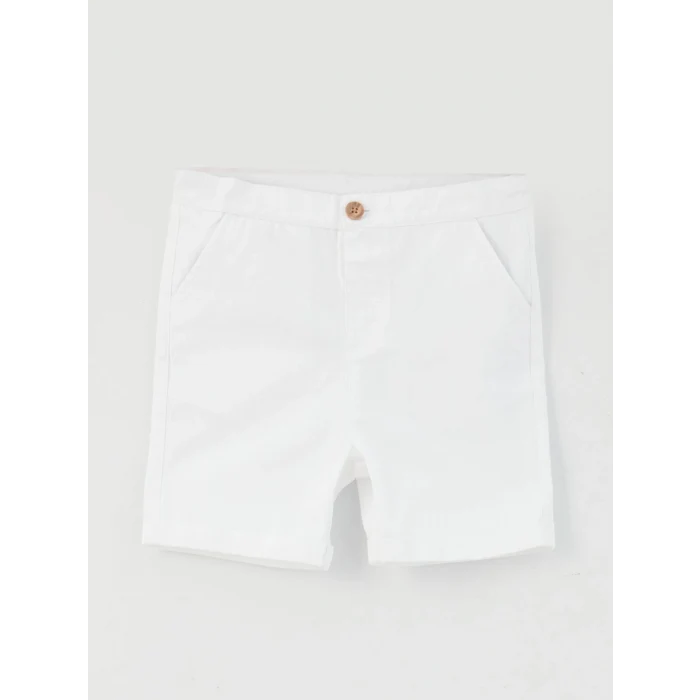 LCW baby Turkuaz Kısa Kollu Desenli Erkek Bebek Gömlek ve Şort 2li Takım