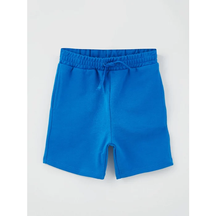 LCW baby Beyaz Bisiklet Yaka Erkek Bebek Tişört ve Şort 2li