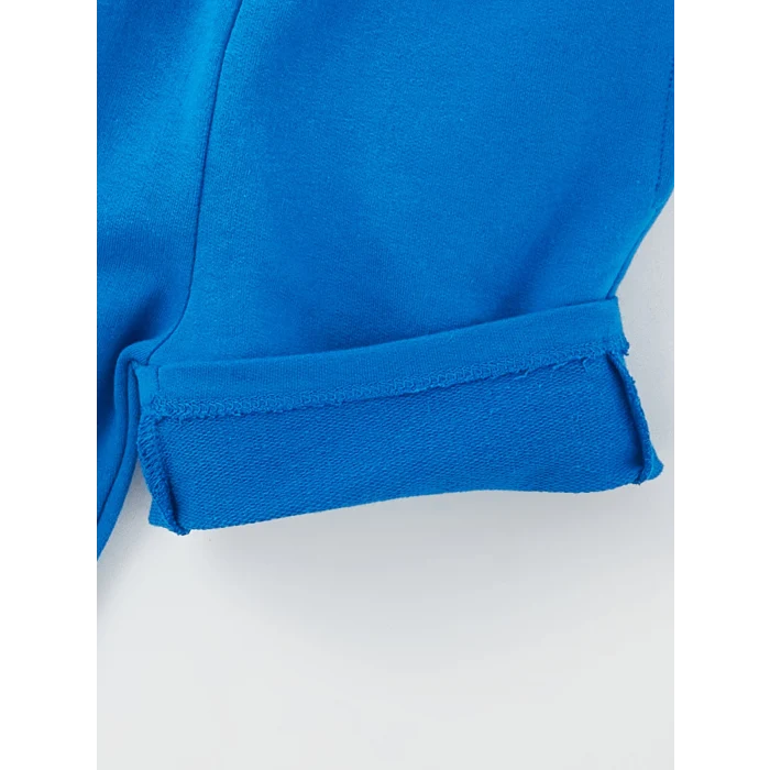 LCW baby Beyaz Bisiklet Yaka Erkek Bebek Tişört ve Şort 2li