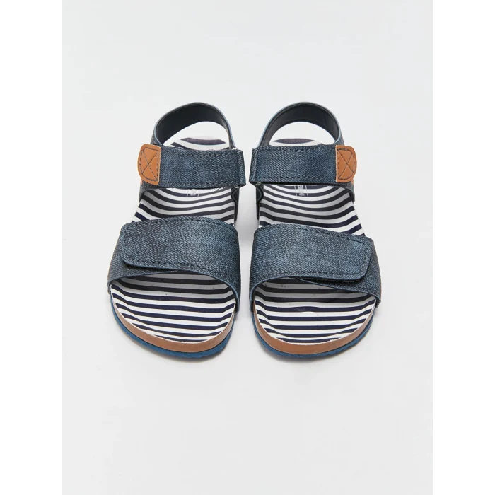 LCW STEPS Indigo Çift Bantlı Cırt Cırtlı Erkek Bebek Sandalet