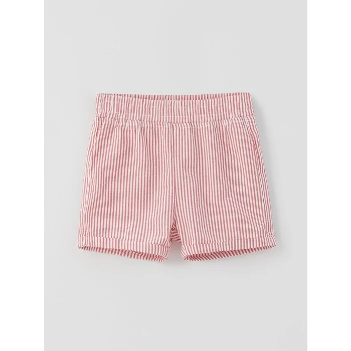 LCW baby Ekru Polo Yaka Kısa Kollu Erkek Bebek Tişört ve Şort 2li Takım