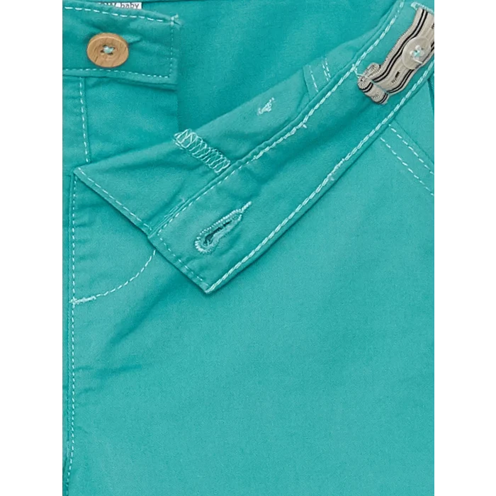 LCW baby Ekru Desenli Kısa Kollu Erkek Bebek Gömlek ve Şort 2li Takım