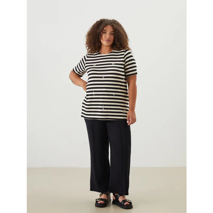 LCWAIKIKI Classic Siyah Beli Lastikli Kadın Pantolon