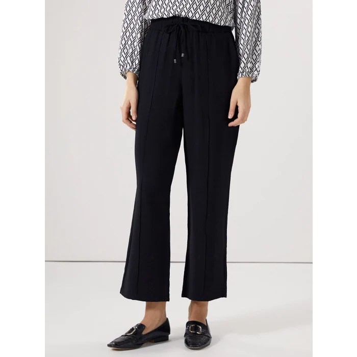 LCWAIKIKI Classic Siyah Beli Lastikli Kadın Pantolon