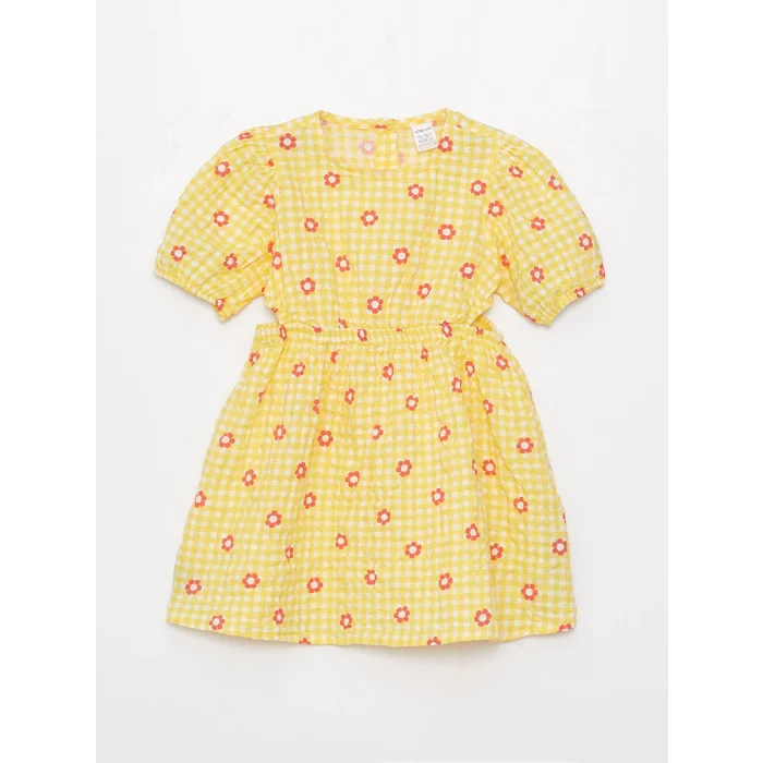 LCW baby Sari Kare Yaka Kız Bebek Elbise
