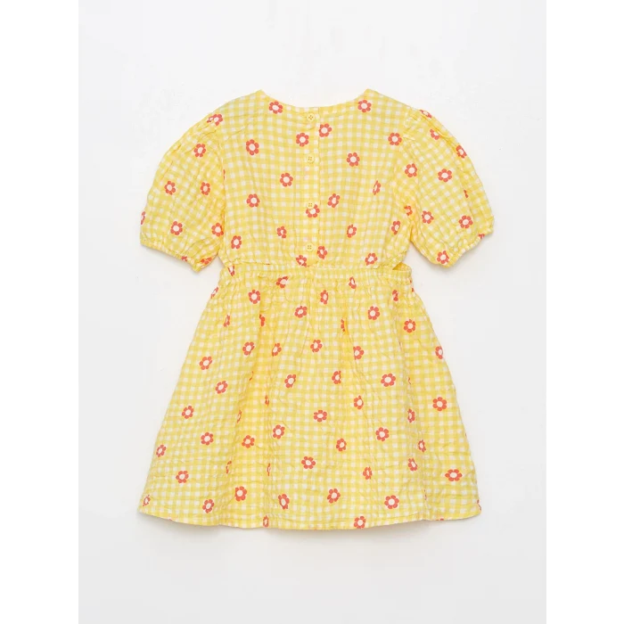 LCW baby Sari Kare Yaka Kız Bebek Elbise