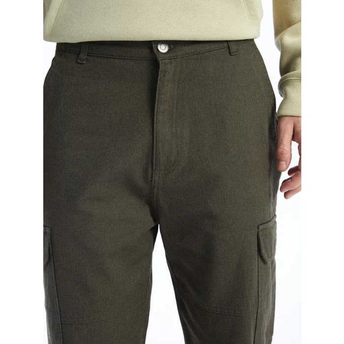 XSIDE Haki Rahat Kalıp Erkek Kargo Pantolon