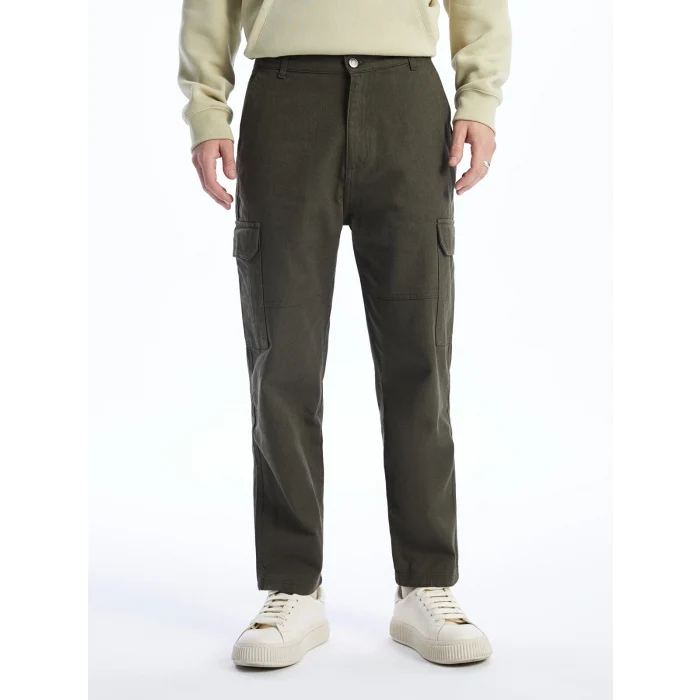 XSIDE Haki Rahat Kalıp Erkek Kargo Pantolon
