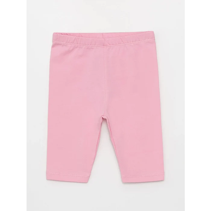 LCW baby Ekru Bisiklet Yaka Kız Bebek Bluz ve Şort 2li Takım