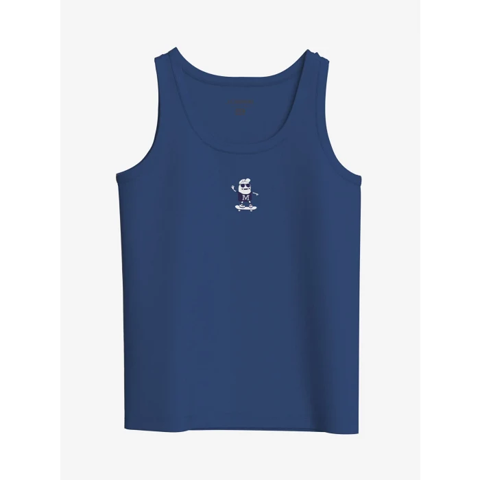 LCW Kids Beyaz Bisiklet Yaka Baskılı Erkek Çocuk Atlet 2li