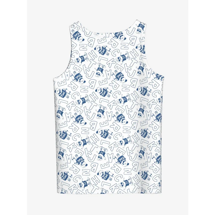 LCW Kids Beyaz Bisiklet Yaka Baskılı Erkek Çocuk Atlet 2li