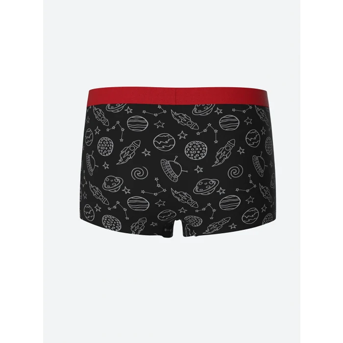 LCW Kids Siyah Baskılı Erkek Çocuk Boxer 3lü