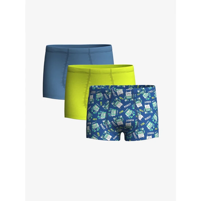 LCW Kids Mavi Baskılı Erkek Çocuk Boxer 3lü