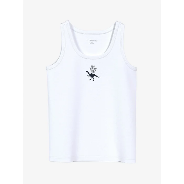 LCW Kids Beyaz Bisiklet Yaka Erkek Çocuk Atlet 2li