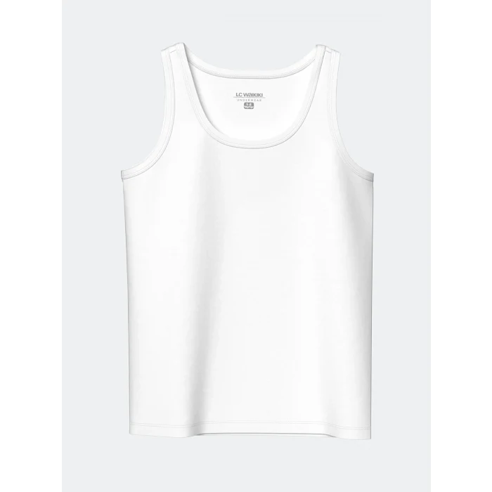 LCW Kids Beyaz Bisiklet Yaka Erkek Çocuk Atlet 2li