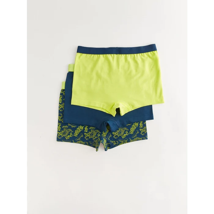 LCW Kids Lacivert Baskılı Erkek Çocuk Boxer 3lü