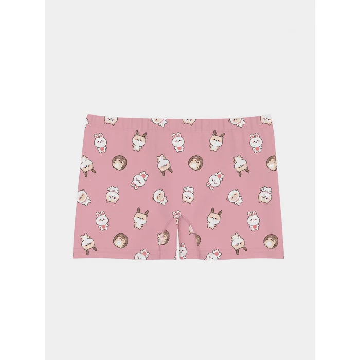 LCW Kids Pembe Baskılı Kız Çocuk Boxer 3lü