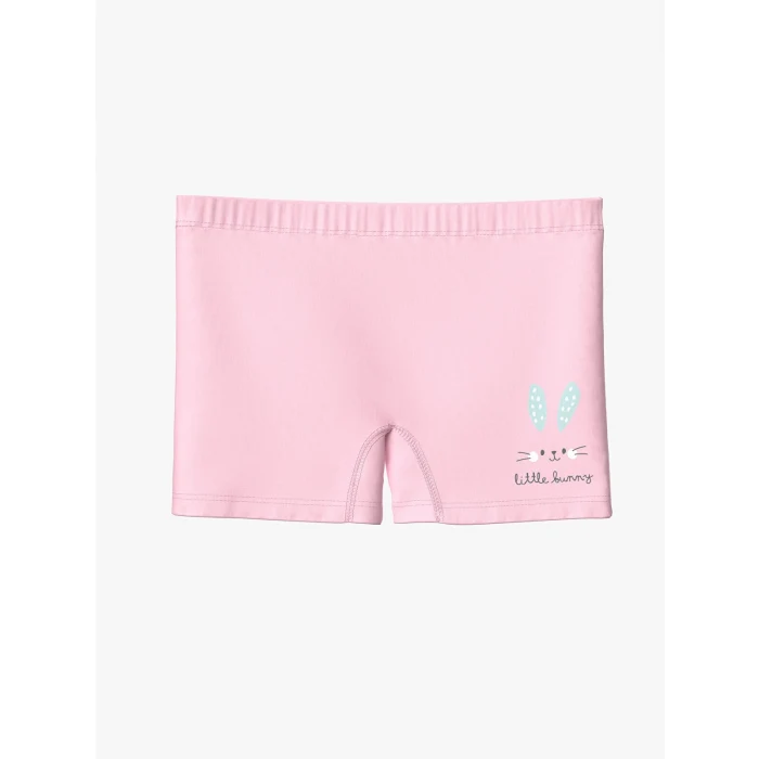 LCW Kids Beyaz Baskılı Kız Çocuk Boxer 3lü