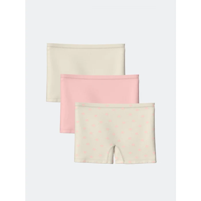 LCW Kids Bej Baskılı Kız Çocuk Boxer 3lü