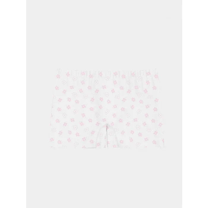 LCW Kids Beyaz Baskılı Kız Çocuk Boxer 3lü