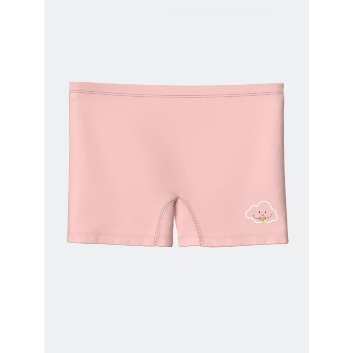 LCW Kids Bej Baskılı Kız Çocuk Boxer 3lü