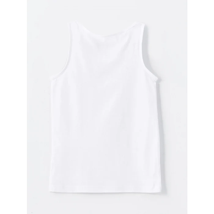 LCW Kids Beyaz Baskılı Kız Çocuk Atlet 2li