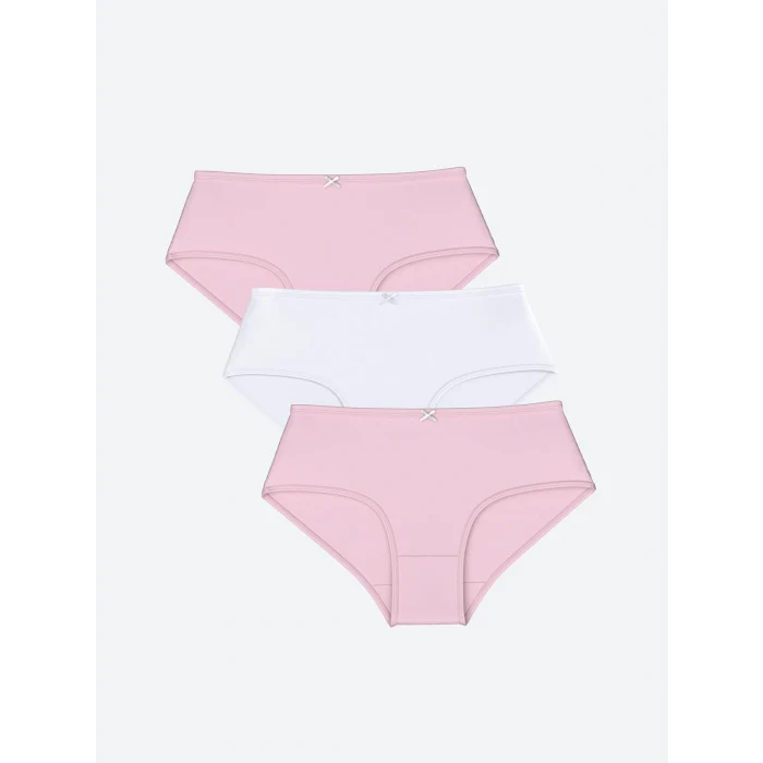 LCW Kids Pembe Basic Kız Çocuk Külot 3lü