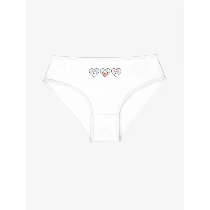 LCW Kids Lila Baskılı Kız Çocuk Külot 3lü